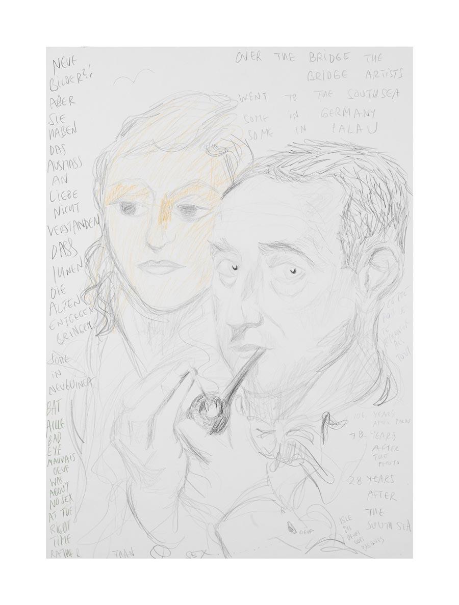 ”Neue Bilder?! (Max Pechstein)”, 2009, 70x50cm, colored pencil on paper
