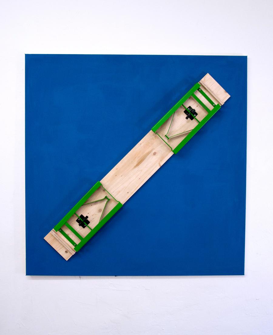 Martin Grandits, “Deutsche Bank”, Bank auf Leinwand, 150 x 150 cm, 2015