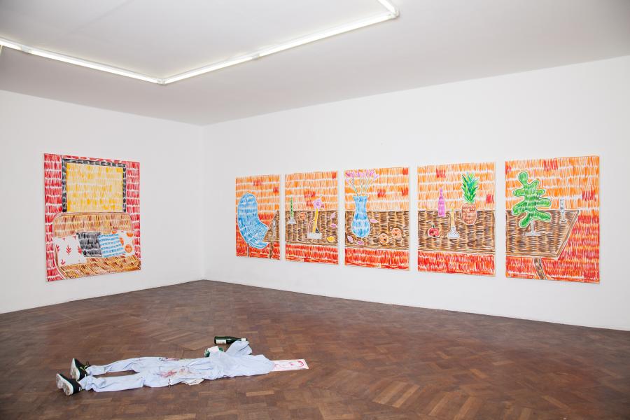 Installationsansicht Ausstellung Rade Petrasevic "I wanna be the daughter of your parents" 2015