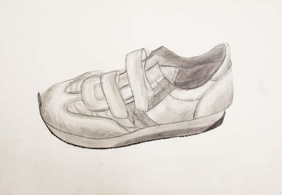 ”Turnschuh”, 1985/86, 42x29,5cm, pencil on paper