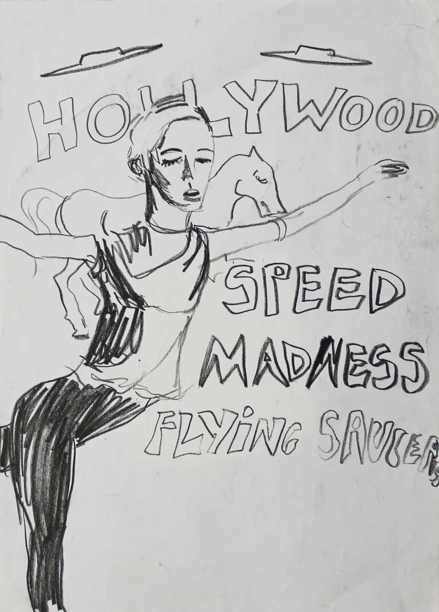 ”Edie HOLLYWOOD”, 1995, 42x29,5cm, colour pencil on paper