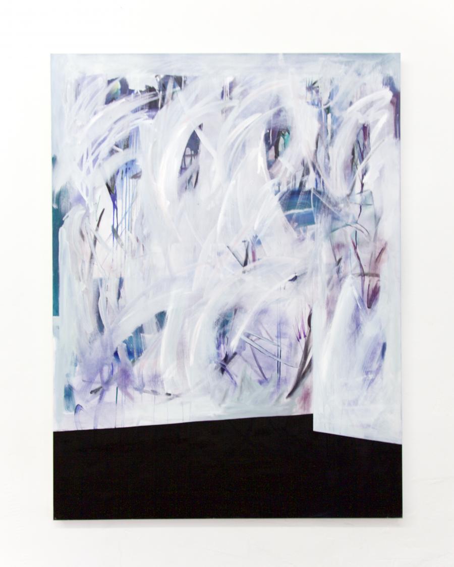 Nino Sakandelidze, “Roomescape #2 - Love is a word”, Öl und Spray auf Leinwand, 160 x 120 cm, 2015