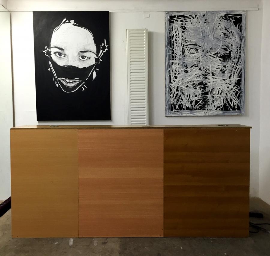 Installationsansicht The Katharsis-Show, Büro Weltausstellung, 2015.