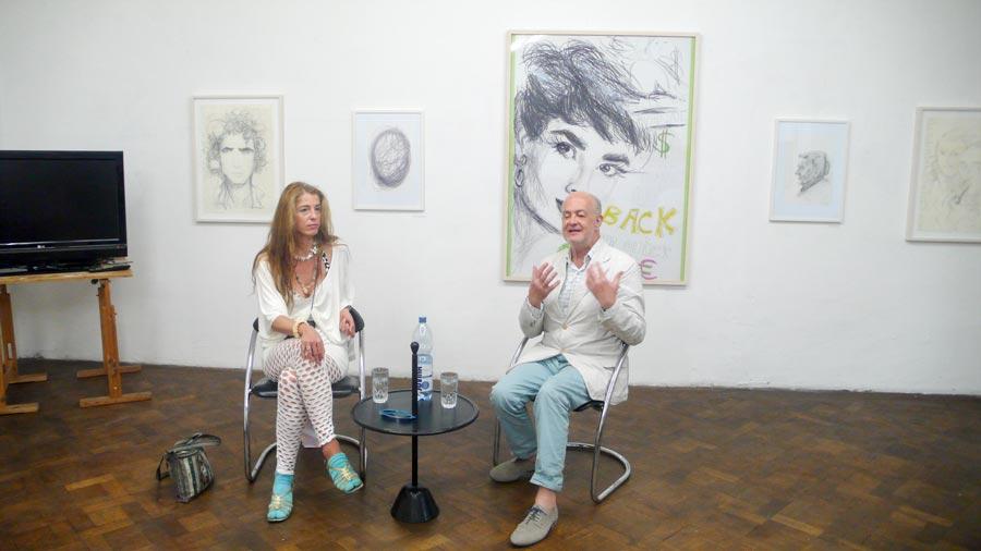 Herbert Lachmayer, Elke Silvia Krystufek, Büro Weltausstellung, Juni 2014