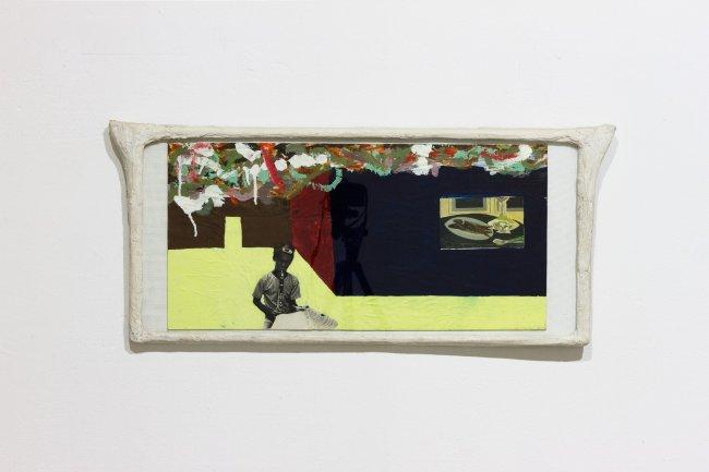 FRANZ WEST, Collage, 1996, Collage, papier mache frame, 91 x 41 cm, Photographer Arnas Anskaitis