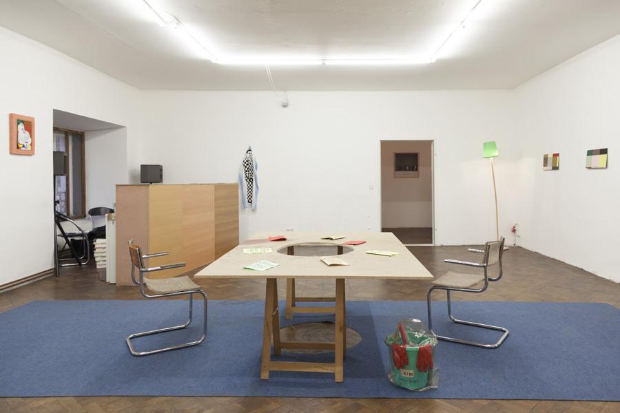 Marcus Geiger, Installationsansicht Büro Weltausstellung, Foto © Björn Segschneider