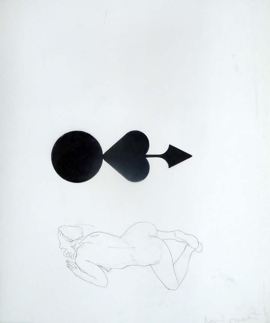 Franz Graf, WOMAN 5, 60 x 50 cm, Bleistift und permanent Marker auf Transparentpapier, 2012, signiert