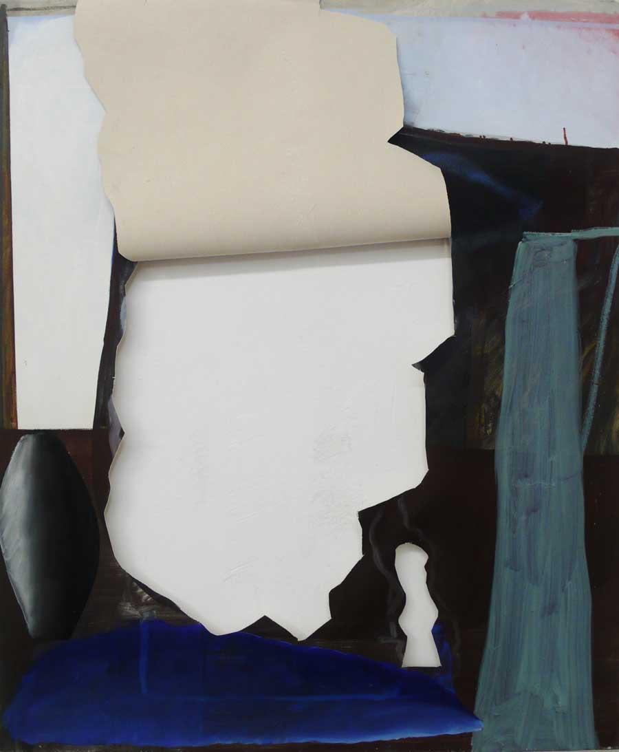 Katherina Olschbaur, “Griechische Dinge”, 120 x 100 cm, Öl auf Leinwand, 2012–2013