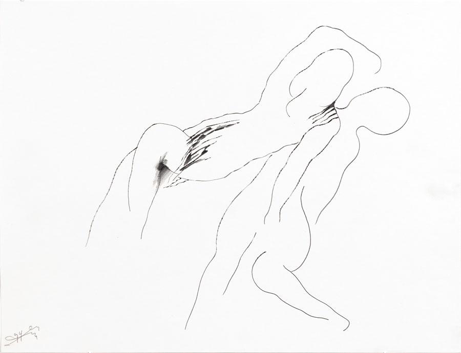 „NOCH NICHT“, 1994, 42 x 55 cm, Bleistift auf Papier